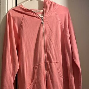 PINK victoria secret rhinestone bedazzled gem wings zip up sweater